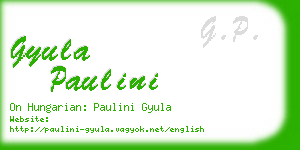 gyula paulini business card